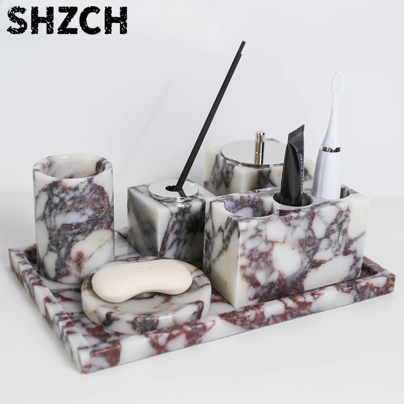 Bath Caddy Tray - Роскошный поднос из натурального мрамора, подставка