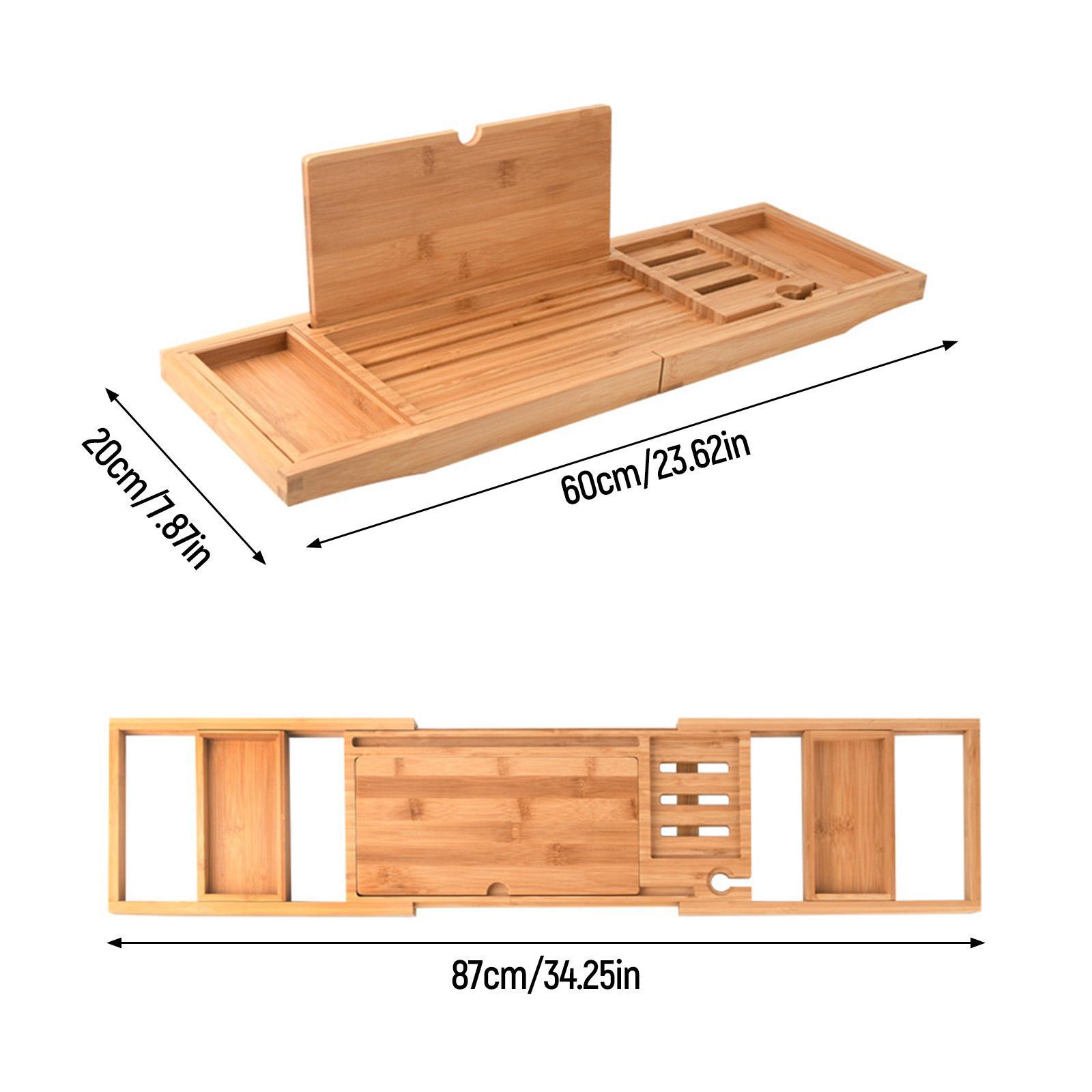 Bath Caddy Tray - Выдвижной деревянный органайзер-поднос для ванной с