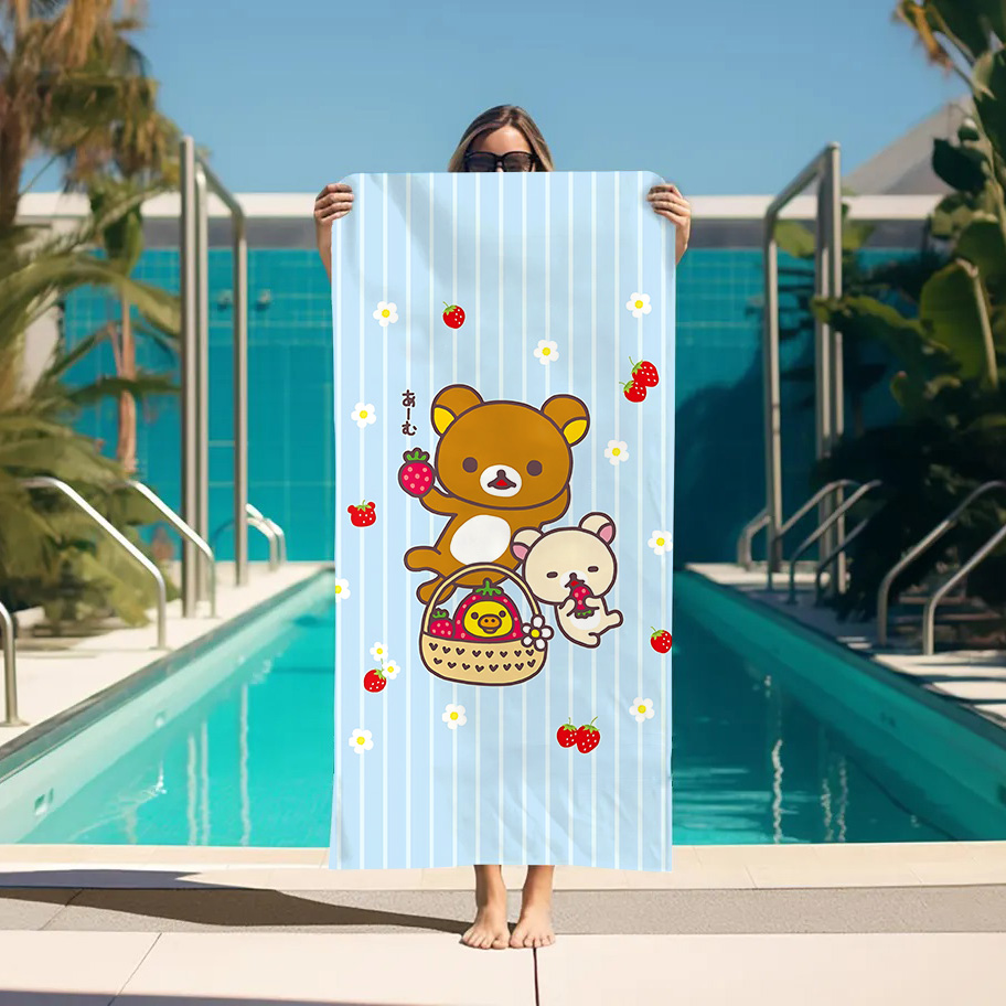 Home Bathroom With Sauna - Большое банное полотенце Rilakkuma, пляжные полотенца,