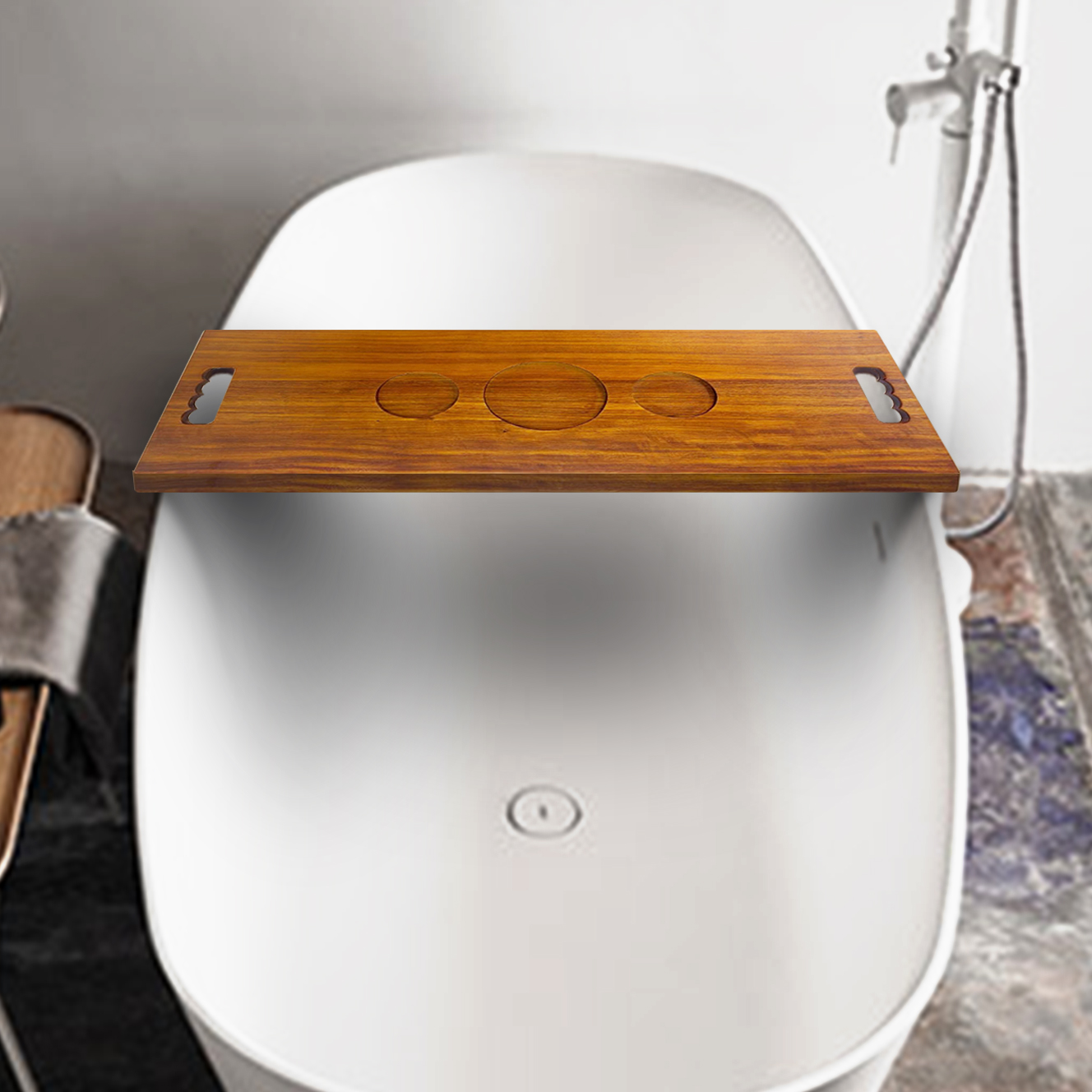 Поднос для ванны из массива де – обзор и цена Bath Caddy Tray