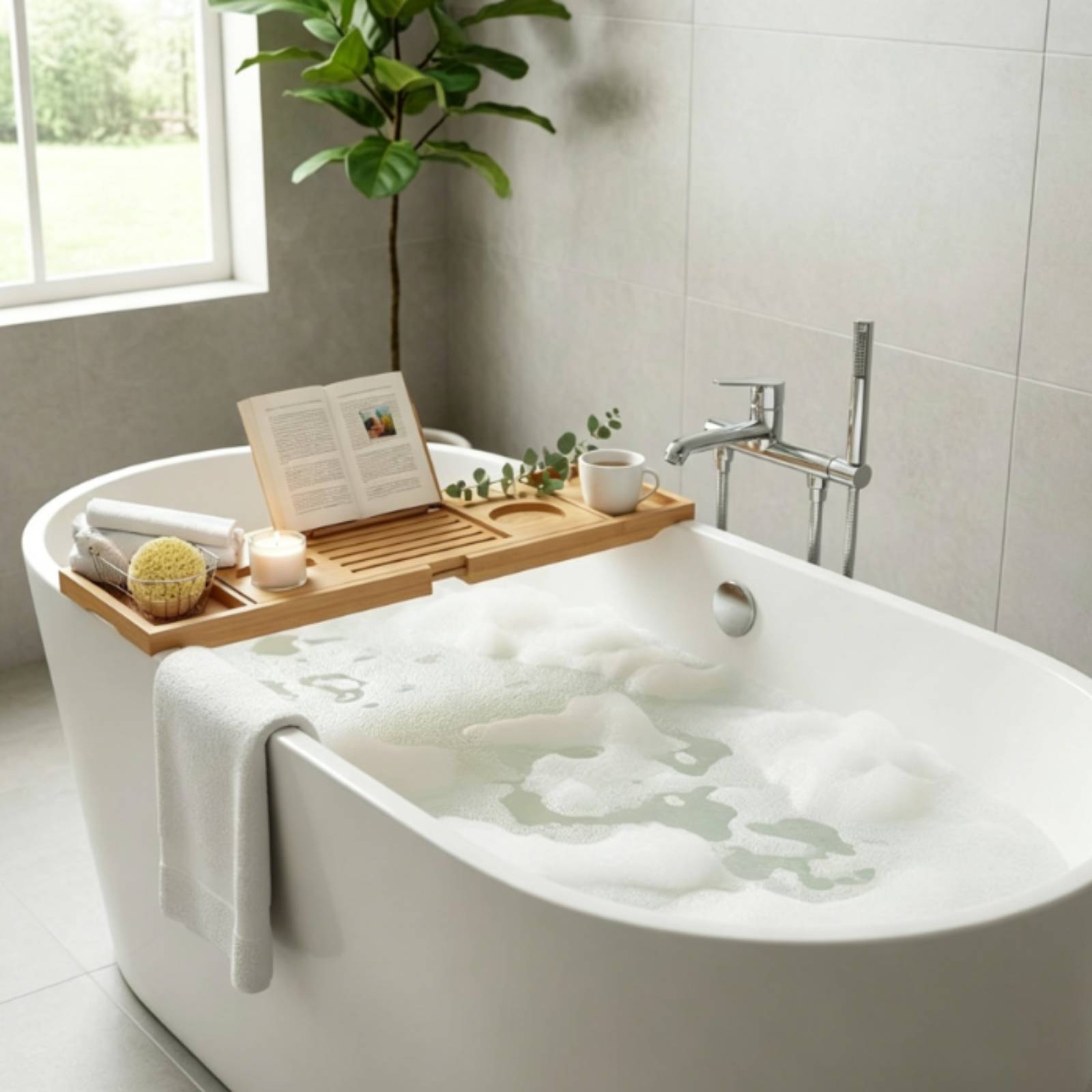 Поднос для ванны с текстурой д – обзор и цена Bath Caddy Tray