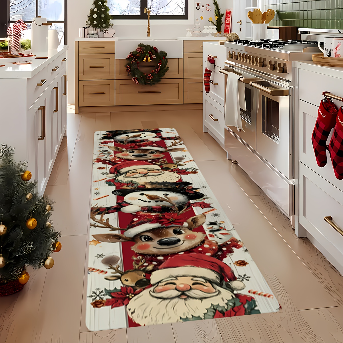 Удлиненный красно-золотой рожд – обзор и цена Home Bathroom Floor Mats