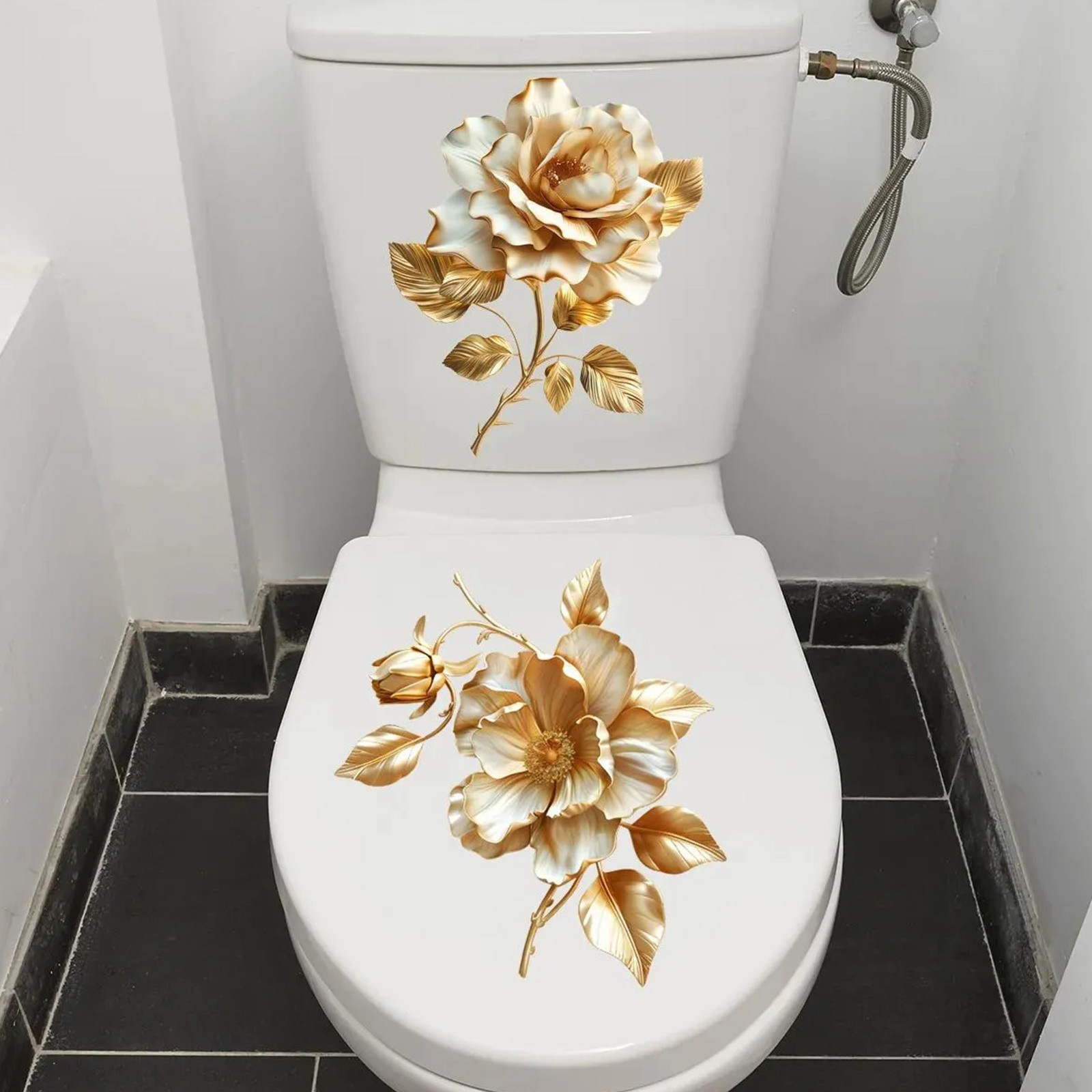 2 шт. цветочные наклейки для т – обзор и цена Home Of The Year Bathroom