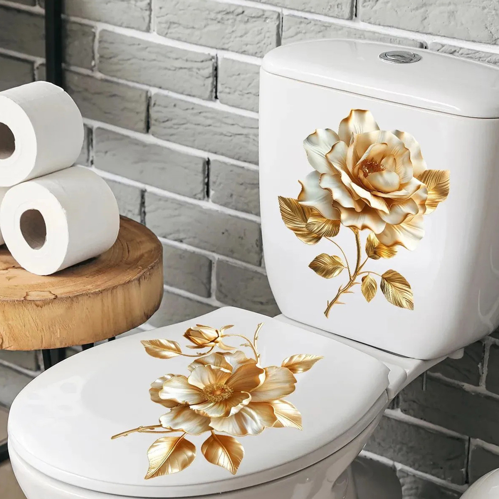 2 шт. цветочные наклейки для т – обзор и цена Home Of The Year Bathroom