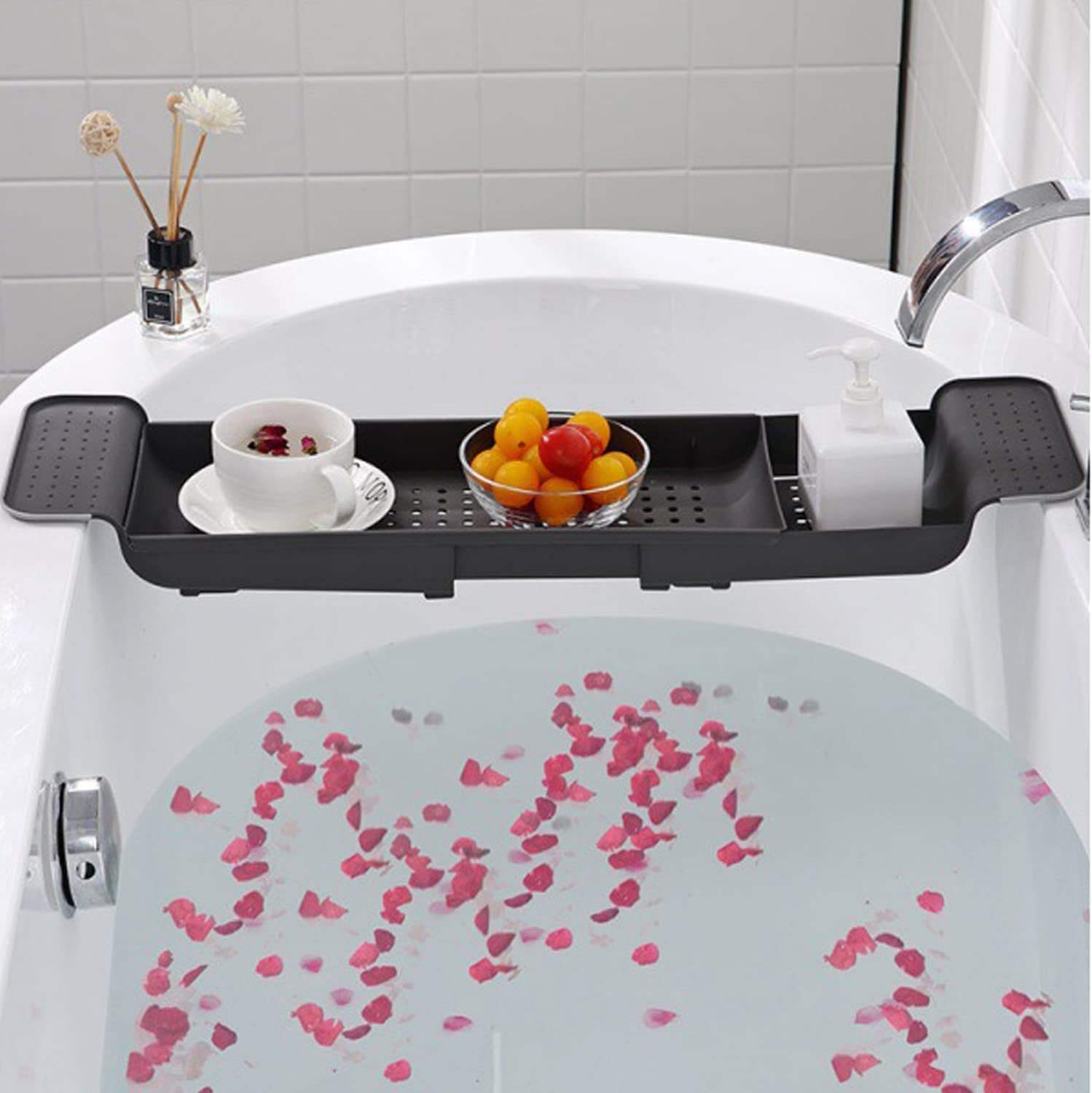 Раздвижная прочная пластиковая – обзор и цена Bath Caddy Tray